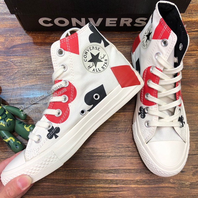 匡威帆1970復古帆布鞋 高版本匡威高幫系列CONVERSE匡威x川久保玲愛心聯名款帆布板鞋 dx2877